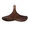 GLOBOSTAR® CUBA 01718 Boho Κρεμαστό Φωτιστικό Οροφής με Ντουί 1 x E27 AC 220-240V IP20 - Καφέ - Μ43 x Π43 x Y30cm