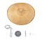 GLOBOSTAR® CUBA 01719 Boho Κρεμαστό Φωτιστικό Οροφής με Ντουί 1 x E27 AC 220-240V IP20 - Μπεζ - Μ53 x Π53 x Υ30cm