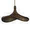 GLOBOSTAR® CUBA 01720 Boho Κρεμαστό Φωτιστικό Οροφής με Ντουί 1 x E27 AC 220-240V IP20 - Καφέ - Μ53 x Π53 x Υ30cm