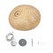 GLOBOSTAR® CARIBBEAN 01723 Boho Κρεμαστό Φωτιστικό Οροφής με Ντουί 1 x E27 AC 220-240V IP20 - Μπεζ - Μ45 x Π45 x Υ24cm