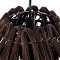 GLOBOSTAR® ARCHIPELAGO 01748 Boho Κρεμαστό Φωτιστικό Οροφής με Ντουί 1 x E27 AC 220-240V IP20 - Καφέ - Μ30 x Π30 x Υ63cm