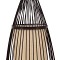 GLOBOSTAR® AZORES 01754 Boho Επιδαπέδιο Φωτιστικό με Ντουί 1 x E27 AC 220-240V IP20 - Καφέ & Μπεζ - Μ30 x Π30 x Υ90cm