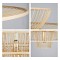 GLOBOSTAR® BALI 01758 Boho Κρεμαστό Φωτιστικό Οροφής με Ντουί 1 x E27 AC 220-240V IP20 - Μπεζ - Μ100 x Π100 x Υ60cm