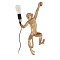 GLOBOSTAR® APES 01806 Μοντέρνο Φωτιστικό Τοίχου - Απλίκα με Ντουί 1 x E27 AC 220-240V IP20 - Χρυσό & Μαύρο - Μ34 x Π31 x Υ61cm