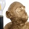 GLOBOSTAR® APES 01809 Μοντέρνο Επιτραπέζιο Φωτιστικό Πορτατίφ με Ντουί 1 x E27 AC 220-240V IP20 - Χρυσό - Μ30 x Π27 x Υ30cm