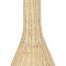 GloboStar® PARADIS 01844 Boho Επιδαπέδιο Φωτιστικό Μονόφωτο 1 x E27 IP20 Μπεζ Ξύλο - Μ35 x Π35 x Υ120cm