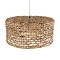 GLOBOSTAR® MANGATA 01849 Boho Κρεμαστό Φωτιστικό Οροφής με Ντουί 1 x E27 AC 220-240V IP20 - Μπεζ Καφέ - Μ60 x Π60 x Υ28cm