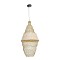 GLOBOSTAR® KENTUCKY 01910 Vintage Κρεμαστό Φωτιστικό Οροφής με Ντουί 1 x E27 AC 220-240V IP20 - Μπεζ - Μ40 x Π40 x Υ80cm