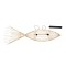 GLOBOSTAR® FISH 01927 Boho Κρεμαστό Φωτιστικό Οροφής με Ντουί 2 x E27 AC 220-240V IP20 - Μπεζ - Μ130 x Π42 x Υ42cm