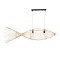 GLOBOSTAR® FISH 01927 Boho Κρεμαστό Φωτιστικό Οροφής με Ντουί 2 x E27 AC 220-240V IP20 - Μπεζ - Μ130 x Π42 x Υ42cm