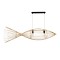 GLOBOSTAR® FISH 01927 Boho Κρεμαστό Φωτιστικό Οροφής με Ντουί 2 x E27 AC 220-240V IP20 - Μπεζ - Μ130 x Π42 x Υ42cm
