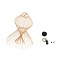 GLOBOSTAR® YOSHI 01928 Boho Κρεμαστό Φωτιστικό Οροφής με Ντουί 1 x E27 AC 220-240V IP20 - Μπεζ - Μ35 x Π35 x Υ60cm