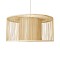 GLOBOSTAR® HIBISCUS 01936 Boho Κρεμαστό Φωτιστικό Οροφής με Ντουί 1 x E27 AC 220-240V IP20 - Μπεζ - Μ80 x Π80 x Υ38cm