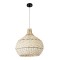 GLOBOSTAR® SANTACRUZ 01950 Boho Κρεμαστό Φωτιστικό Οροφής με Ντουί 1 x E27 AC 220-240V IP20 - Μπεζ & Καφέ - Μ40 x Π40 x Υ40cm