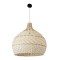 GLOBOSTAR® SANTACRUZ 01951 Boho Κρεμαστό Φωτιστικό Οροφής με Ντουί 1 x E27 AC 220-240V IP20 - Μπεζ & Καφέ - Μ60 x Π60 x Υ60cm