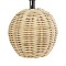 GLOBOSTAR® HASUMI 01957 Boho Επιτραπέζιο Φωτιστικό Πορτατίφ με Ντουί 1 x E27 AC 220-240V IP20 - Μπεζ & Λευκό - Μ19 x Π19 x Υ30cm