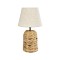 GLOBOSTAR® HOLOKAI 01960 Boho Επιτραπέζιο Φωτιστικό Πορτατίφ με Ντουί 1 x E27 AC 220-240V IP20 - Μπεζ & Λευκό - Μ23 x Π23 x Υ40cm