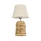 GLOBOSTAR® HOLOKAI 01960 Boho Επιτραπέζιο Φωτιστικό Πορτατίφ με Ντουί 1 x E27 AC 220-240V IP20 - Μπεζ & Λευκό - Μ23 x Π23 x Υ40cm
