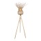 GloboStar® POPPY 01984 Boho Επιδαπέδιο Φωτιστικό Μονόφωτο 1 x E27 IP20 Μπεζ Ξύλο - Μ58 x Π58 x Υ168cm