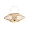GLOBOSTAR® SORENIA 02005 Boho Επιδαπέδιο Φωτιστικό με Ντουί 1 x E27 AC 220-240V IP20 - Μπεζ - Μ50 x Π50 x Υ18cm