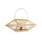 GLOBOSTAR® SORENIA 02005 Boho Επιδαπέδιο Φωτιστικό με Ντουί 1 x E27 AC 220-240V IP20 - Μπεζ - Μ50 x Π50 x Υ18cm