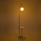 GloboStar® CORDELIA 02025 Μοντέρνο Επιδαπέδιο Φωτιστικό Μονόφωτο 1 x E27 IP20 Χρυσό Μέταλλο, Λευκό Γυαλί με Λευκό Μάρμαρο - Μ30 x Π38 x Υ180cm