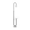 GloboStar® CORDELIA 02026 Μοντέρνο Επιδαπέδιο Φωτιστικό Μονόφωτο 1 x E27 IP20  - Μαύρο Μέταλλο, Λευκό Γυαλί με Λευκό Μάρμαρο - Μ30 x Π38 x Υ180cm