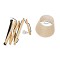 GloboStar® TALISHA 02028 Μοντέρνο Επιτοίχιο Φωτιστικό Απλίκα Μονόφωτο 1 x E27 IP20 Μπεζ Ξύλο με Μπεζ Ύφασμα - Μ100 x Π15 x Υ36cm