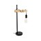 GLOBOSTAR® MINDELO 02032 Μοντέρνο Επιτραπέζιο Φωτιστικό Πορτατίφ με Ντουί 1 x E27 AC 220-240V IP20 - Μαύρο & Μπεζ - Μ25 x Π15 x Υ60cm
