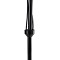 GloboStar® MINDELO 02034 Μοντέρνο Επιδαπέδιο Φωτιστικό Μονόφωτο 2 x E27 IP20 Μαύρο Μέταλλο με Μπεζ Ξύλο - Μ40 x Π24 x Υ175cm