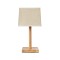 GLOBOSTAR® KOLIPE 02038 Boho Επιτραπέζιο Φωτιστικό Πορτατίφ με Ντουί 1 x E27 AC 220-240V IP20 - Μπεζ - Μ18 x Π18 x Υ25cm