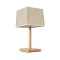 GLOBOSTAR® KOLIPE 02038 Boho Επιτραπέζιο Φωτιστικό Πορτατίφ με Ντουί 1 x E27 AC 220-240V IP20 - Μπεζ - Μ18 x Π18 x Υ25cm