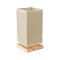GLOBOSTAR® ARUBA 02041 Boho Επιτραπέζιο Φωτιστικό Πορτατίφ με Ντουί 1 x E27 AC 220-240V IP20 - Μπεζ - Μ15 x Π15 x Υ30cm