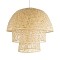 GLOBOSTAR® HIROKA 02046 Boho Κρεμαστό Φωτιστικό Οροφής με Ντουί 1 x E27 AC 220-240V IP20 - Μπεζ - Μ100 x Π100 x Υ110cm