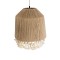 GLOBOSTAR® PUERTORICO 02092 Boho Κρεμαστό Φωτιστικό Οροφής με Ντουί 1 x E27 AC 220-240V IP20 - Μπεζ & Λευκό - Μ40 x Π40 x Υ45cm