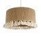GLOBOSTAR® PUERTORICO 02094 Boho Κρεμαστό Φωτιστικό Οροφής με Ντουί 1 x E27 AC 220-240V IP20 - Μπεζ & Λευκό - Μ50 x Π50 x Υ27cm