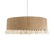 GLOBOSTAR® PUERTORICO 02095 Boho Κρεμαστό Φωτιστικό Οροφής με Ντουί 3 x E27 AC 220-240V IP20 - Μπεζ & Λευκό - Μ80 x Π80 x Υ27cm