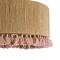 GLOBOSTAR® PUERTORICO 02096 Boho Κρεμαστό Φωτιστικό Οροφής με Ντουί 1 x E27 AC 220-240V IP20 - Μπεζ & Ροζ - Μ50 x Π50 x Υ27cm