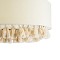 GLOBOSTAR® GINGER 02100 Boho Κρεμαστό Φωτιστικό Οροφής με Ντουί 1 x E27 AC 220-240V IP20 - Μπεζ & Λευκό - Μ50 x Π50 x Υ25cm