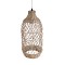 GLOBOSTAR® ECUADOR 02116 Boho Κρεμαστό Φωτιστικό Οροφής με Ντουί 1 x E27 AC 220-240V IP20 - Μπεζ - Μ23 x Π23 x Υ50cm