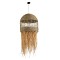GLOBOSTAR® SAINTLUCIA 02161 Boho Κρεμαστό Φωτιστικό Οροφής με Ντουί 1 x E27 AC 220-240V IP20 - Μπεζ - Μ66 x Π66 x Υ120cm
