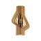 GLOBOSTAR® MIHIRO 02174 Boho Φωτιστικό Τοίχου - Απλίκα με Ντουί 1 x E27 AC 220-240V IP20 - Μπεζ - Μ25 x Π13 x Υ40cm