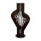 GloboStar® MIHIRO 02177 Boho Επιτραπέζιο Φωτιστικό Πορτατίφ Μονόφωτο 1 x E27 IP20 Καφέ Ξύλο με Μαύρο Μέταλλο - Μ33 x Π33 x Υ57cm