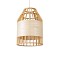 GLOBOSTAR® GALIA 02219 Boho Κρεμαστό Φωτιστικό Οροφής με Ντουί 1 x E27 AC 220-240V IP20 - Μπεζ & Καφέ - Μ30 x Π30 x Υ40cm