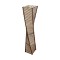 GloboStar® PALMA 02273 Boho Επιδαπέδιο Φωτιστικό Δίφωτο 2 x E27 IP20 Καφέ Ξύλο με Μπεζ Ύφασμα - Μ34 x Π34 x Υ130cm