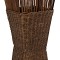 GloboStar® PALMA 02275 Boho Επιδαπέδιο Φωτιστικό Δίφωτο 2 x E27 IP20 Καφέ Ξύλο - Μ30 x Π30 x Υ130cm