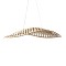 GLOBOSTAR® NANI 02285 Μοντέρνο Κρεμαστό Φωτιστικό Οροφής LED 36W 2880lm 120° AC 220-240V IP20 Φυσικό Λευκό 4500K - Lumileds SMD Chip - Μπεζ - Μ120 x Π48 x Υ18cm - 2 Χρόνια Εγγύηση