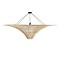 GLOBOSTAR® PALERMO 02309 Boho Φωτιστικό Οροφής με Ντουί 1 x E27 AC 220-240V IP20 - Μπεζ - Μ150 x Π150 x Υ78cm