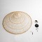 GLOBOSTAR® KAIA 02348 Boho Κρεμαστό Φωτιστικό Οροφής με Ντουί 1 x E27 AC 220-240V IP20 - Μπεζ - Μ100 x Π100 x Υ30cm