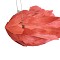 GLOBOSTAR® GOURAMI 02360 Μοντέρνο Κρεμαστό Φωτιστικό Οροφής με Ντουί 1 x E27 AC 220-240V IP20 - Κόκκινο - Μ70 x Π40 x Υ27cm